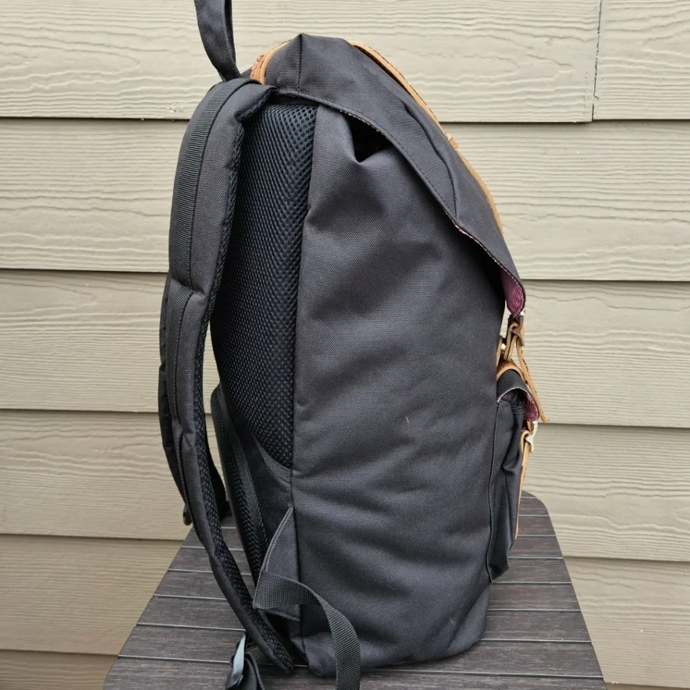 Herschel Little America Backpack Mid-Volume 21L Black Striped Laptop Bag Pack